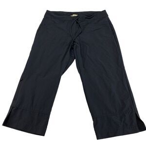 ExOfficio Pants Women's Size 6 Black Nylon Mid Rise Elastic Waist Drawstring